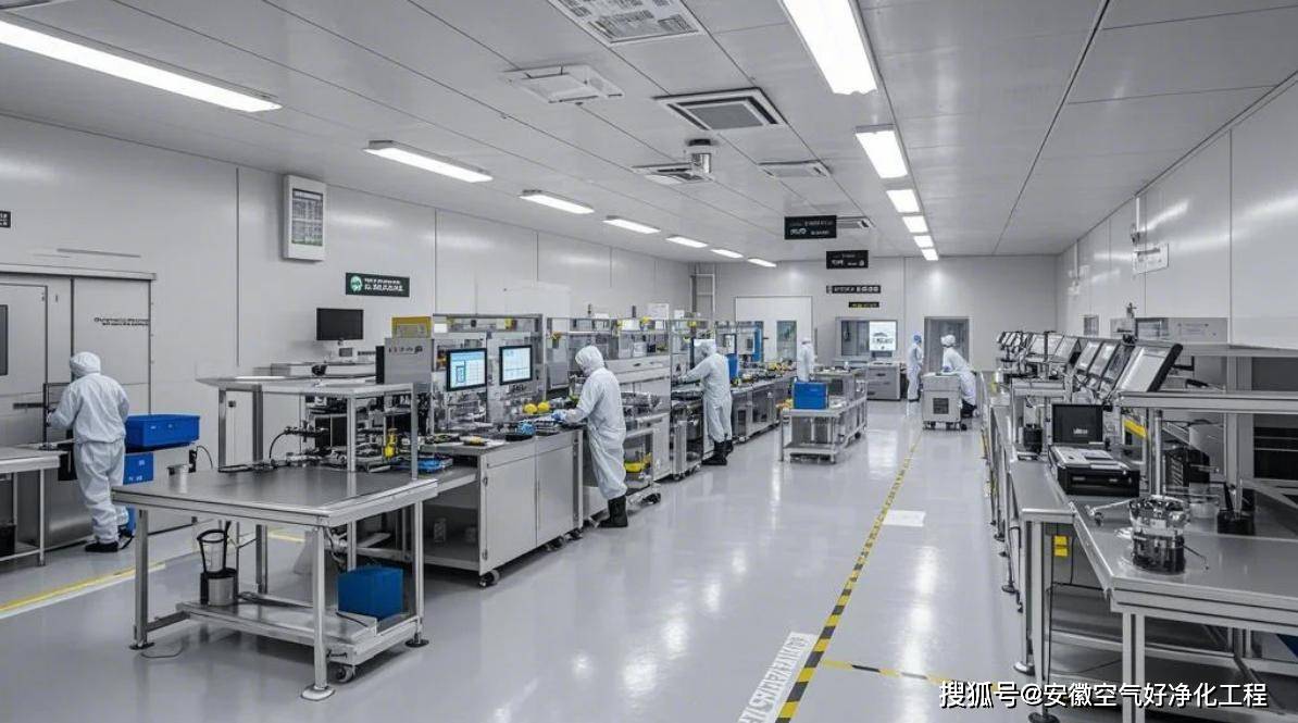 安徽2000平電子無塵車間 現代科技與色彩美學的融合之作